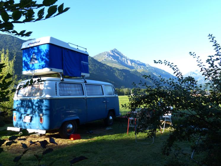 Spacious tent pitches at Azun Nature campsite