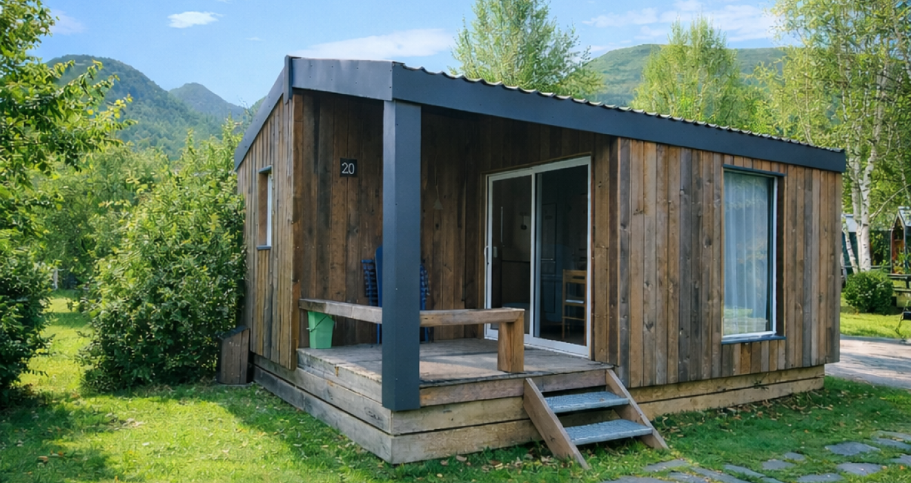 Terrasse vue sur montagnes - Azun Nature